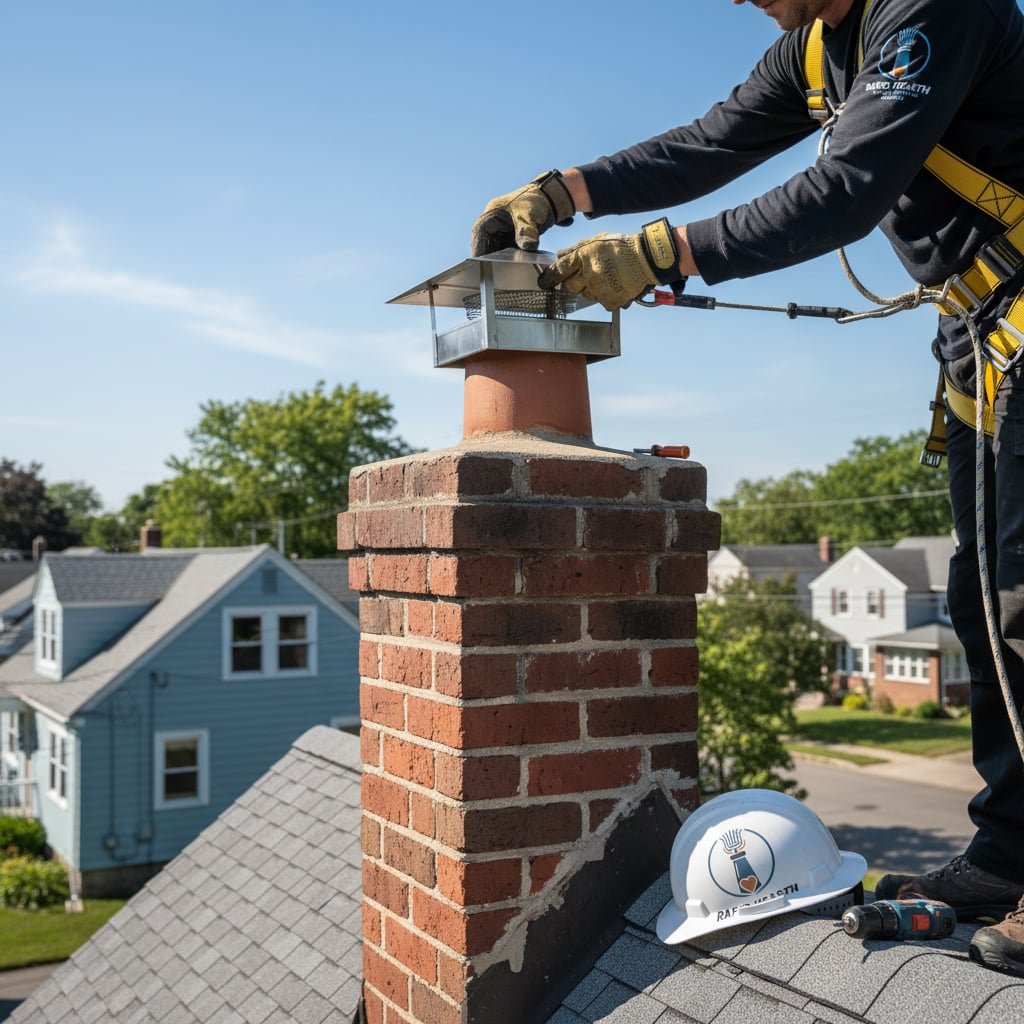 Boston Chimney Cap Installation